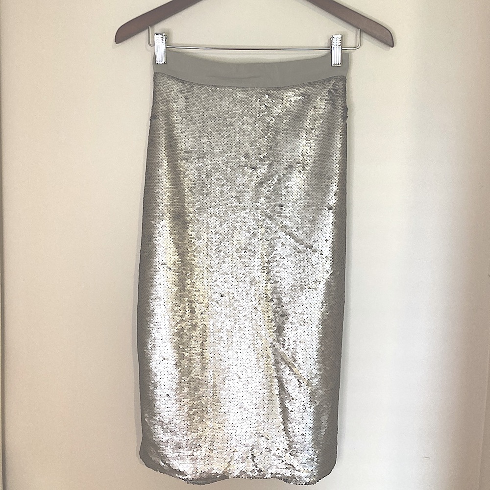 Metallic Pencil Skirt